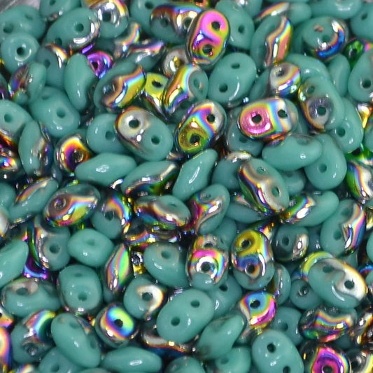 Superduos - Turquoise Green Vitrail