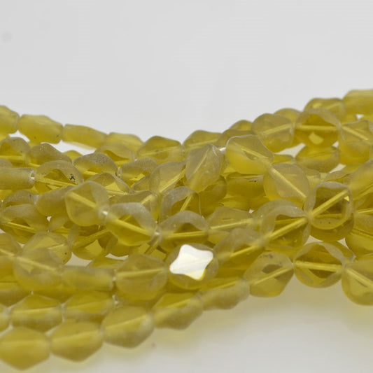 Flat Cut Tablet - 8x9mm Cross Like Oval - Wild Lime