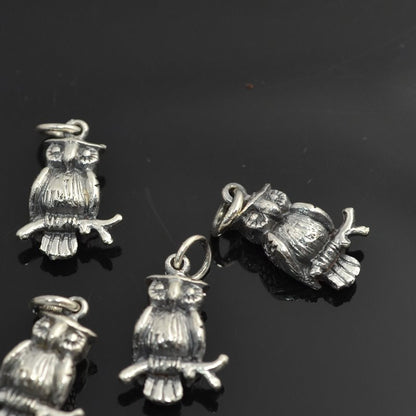 Sterling Charm   Owl on a Limb Each