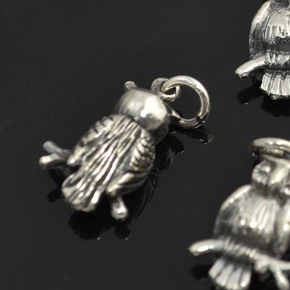 Sterling Charm   Owl on a Limb Each