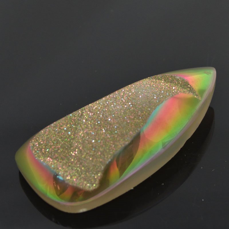 Stone - 26x60mm Freeform Cabochon - Bronze Beauty Window Druzy