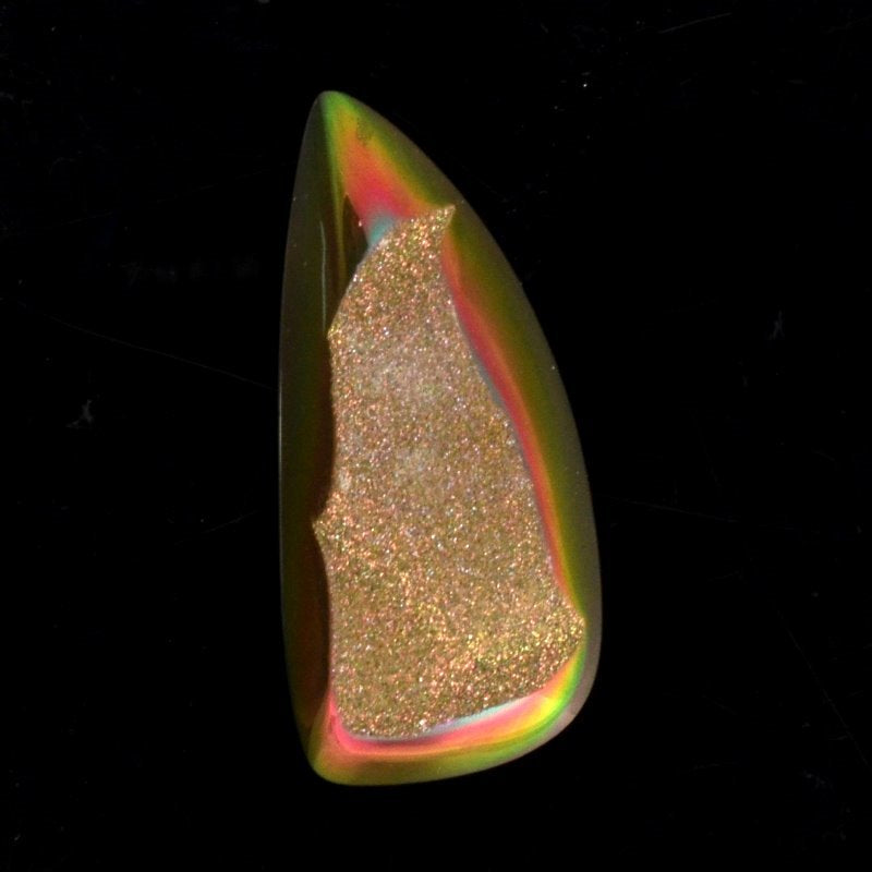 Stone - 26x60mm Freeform Cabochon - Bronze Beauty Window Druzy