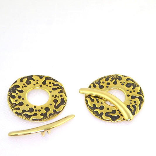 Toggle Clasp -  Ring of Fire - Bronze
