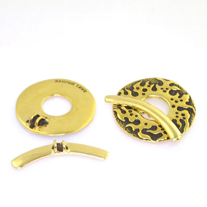 Toggle Clasp -  Ring of Fire - Bronze