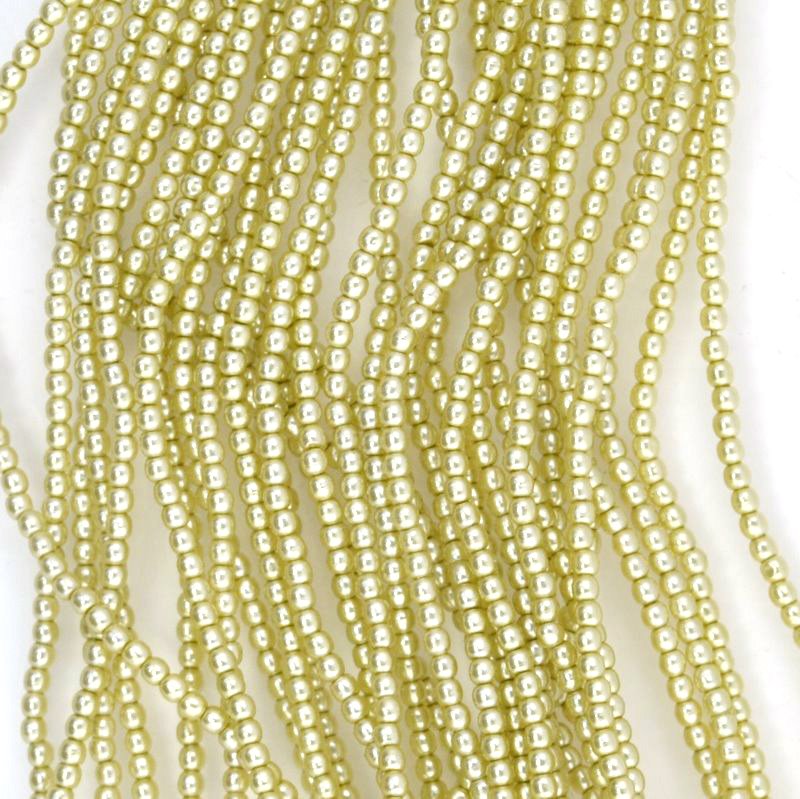 Glass Pearls - 2mm - Round - Khaki (strand 150)