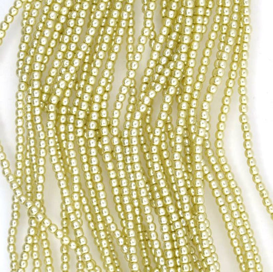 Glass Pearls - 2mm - Round - Khaki (strand 150)