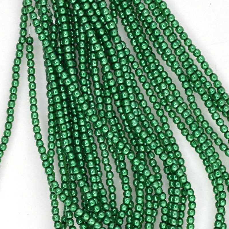Glass Pearls - 2mm - Round - New Grass (strand 150)