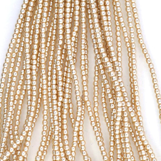 Glass Pearls - 2mm - Round - Champagne (strand 150)
