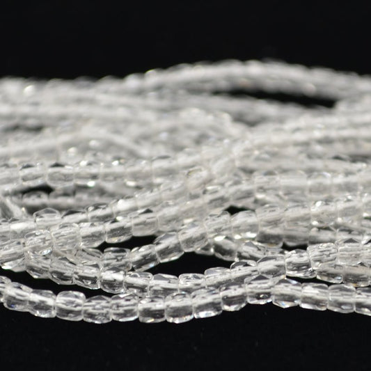 Fire Polish Faceted Round - True 2mm - Crystal (strand 150)