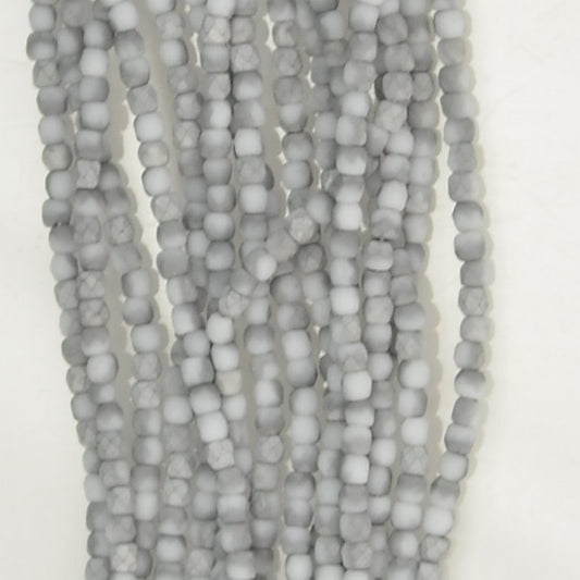 Fire Polish Faceted Round - True 2mm - Matte Labrador (strand 150)