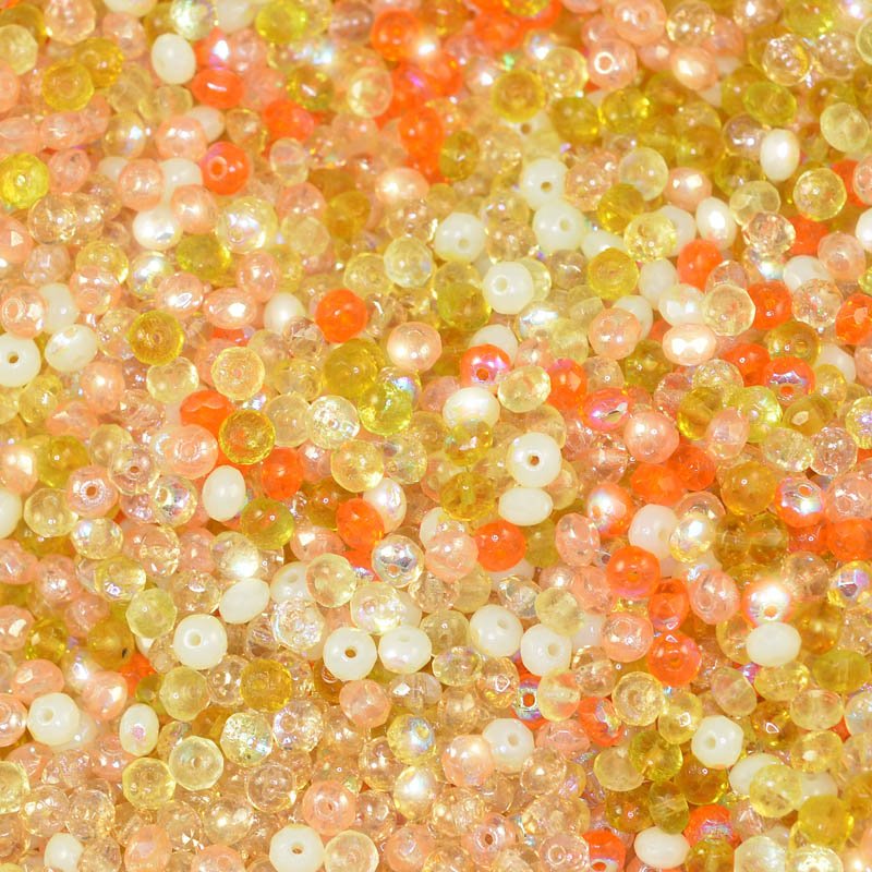 BeadFX Bead Mix - 3x5mm - Fire Polish Donuts - Wild Fruite (tube)