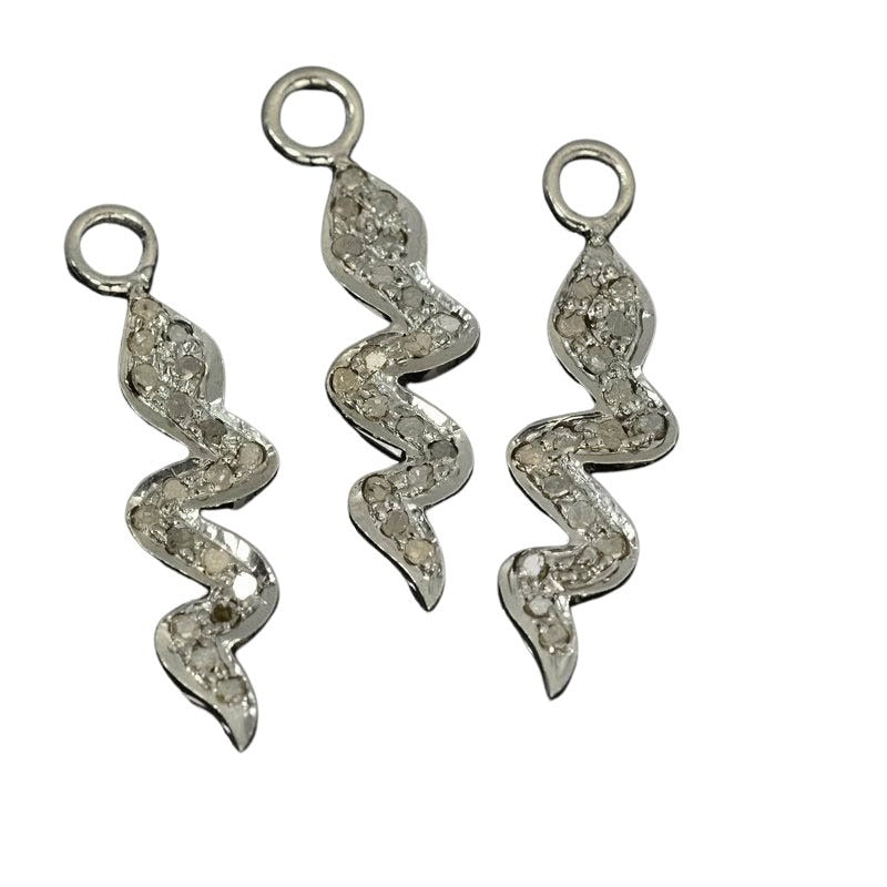 Serpent Pendant   Diamonds/Gunmtl Each