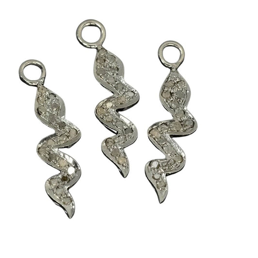 Serpent Pendant   Diamonds/Gunmtl Each