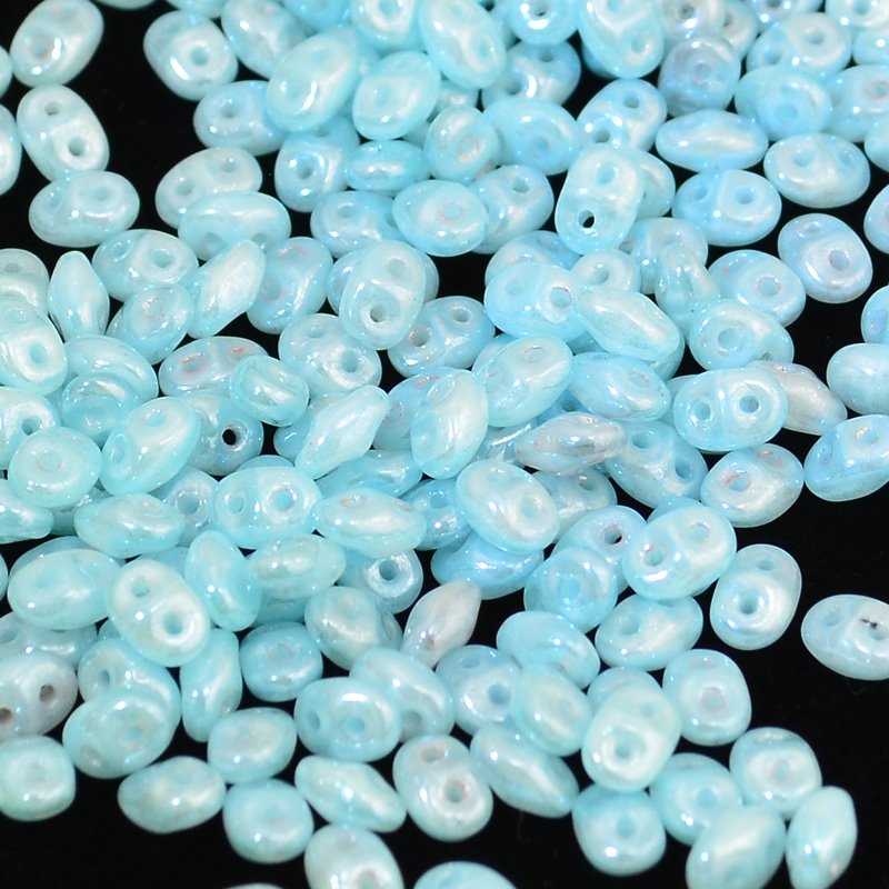 Superduos - Opal Aqua White Luster