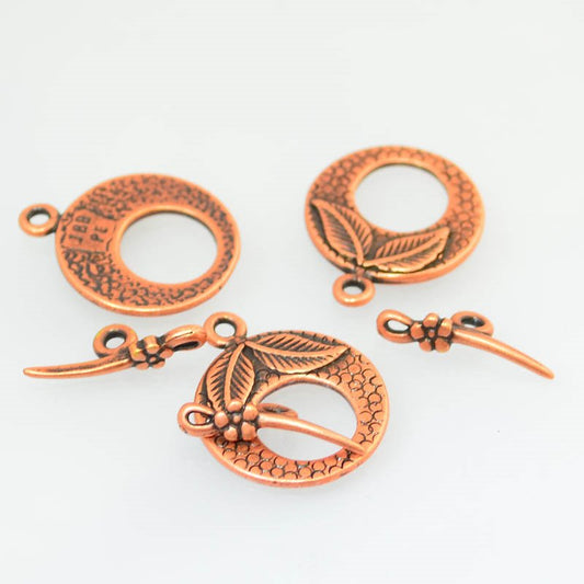 Toggle Clasp -  Thornapple - Antiqued Copper
