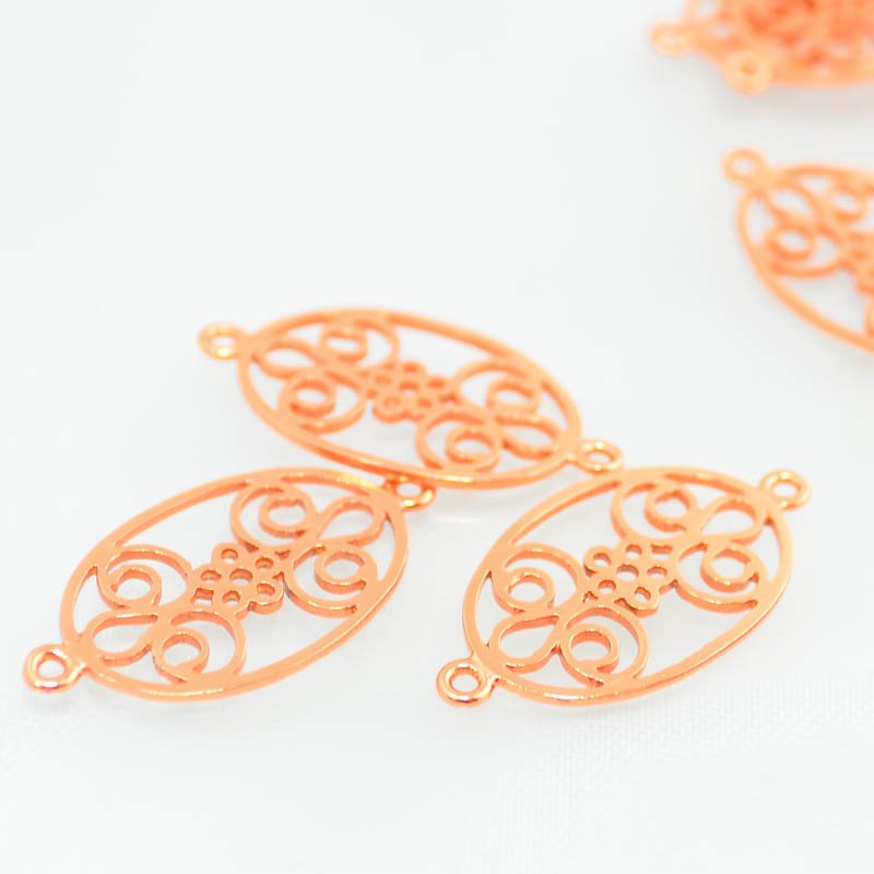 Link -  Oval Curliques - Bright Copper