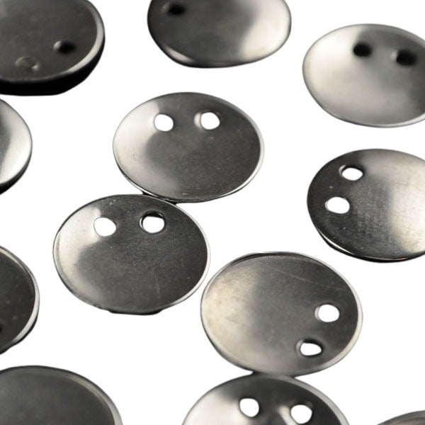 10mm Domed 2-Hole Disk   Nickel 36