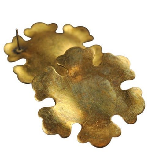 Metal Blank Giant Heavy Flower Cup - Raw Brass