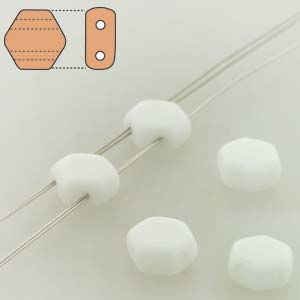 Honeycombs - Chalk Opaque (Strand of 30)