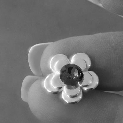 Metal Buttons -  Cup Flower - Bright Gold Plated