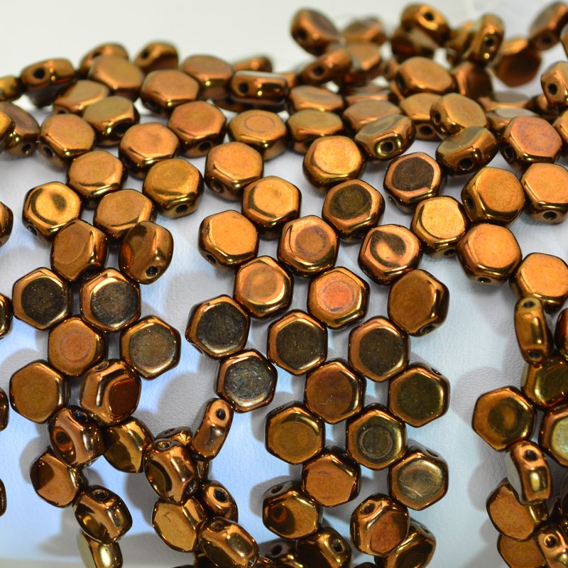 Honeycombs - Metallic Bronze (Strand of 30)