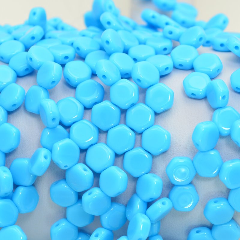Honeycombs - Blue Turquoise (Strand of 30)