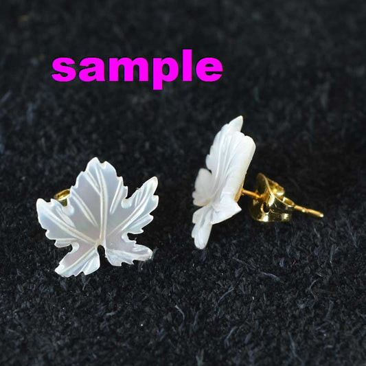 Mother of Pearl - 12mm Maple Leaf - Cream (2)