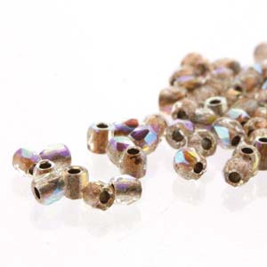Fire Polish Faceted Round - True 2mm - Crystal AB Copper Lined (150)