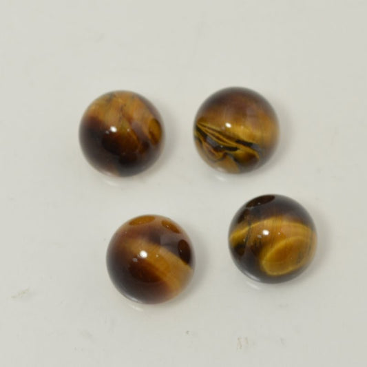 Stone Cabochon - 11mm Deep Round Cabochon - Tiger Eye (2)