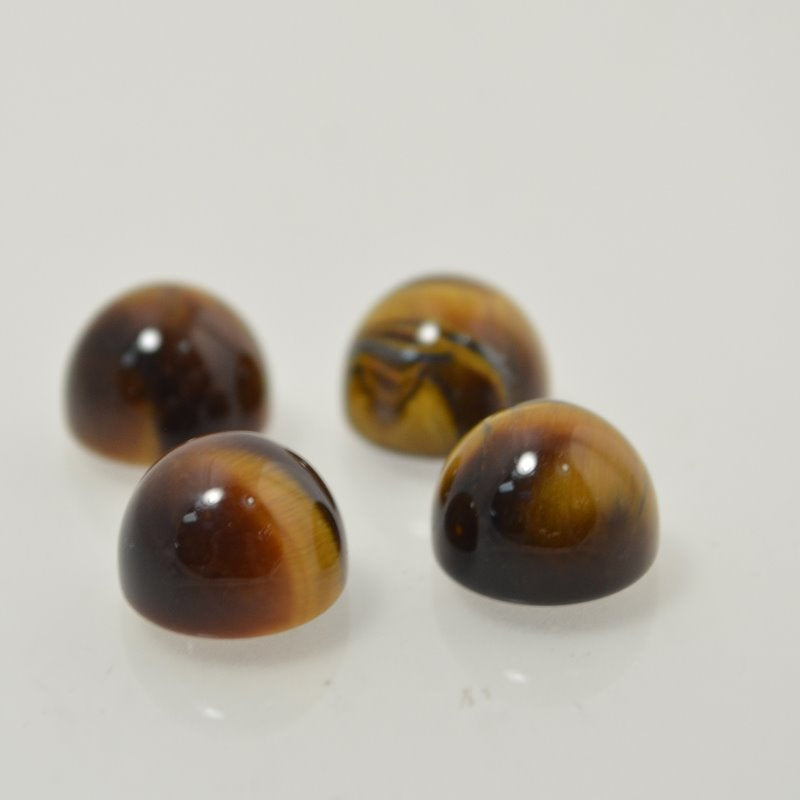 Stone Cabochon - 11mm Deep Round Cabochon - Tiger Eye (2)
