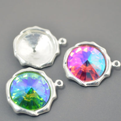 Rivoli Setting - ID 18mm Art Nouveau Bezel - Bright Silver