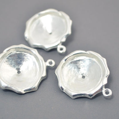 Rivoli Setting - ID 18mm Art Nouveau Bezel - Bright Silver