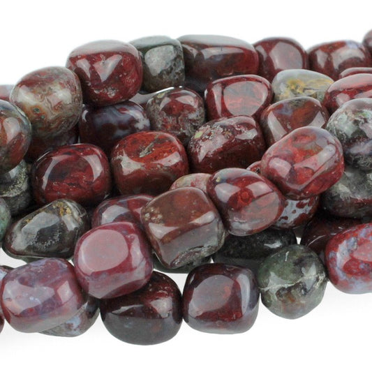 Red Lightning Agate   8x10TumbNugg 8in