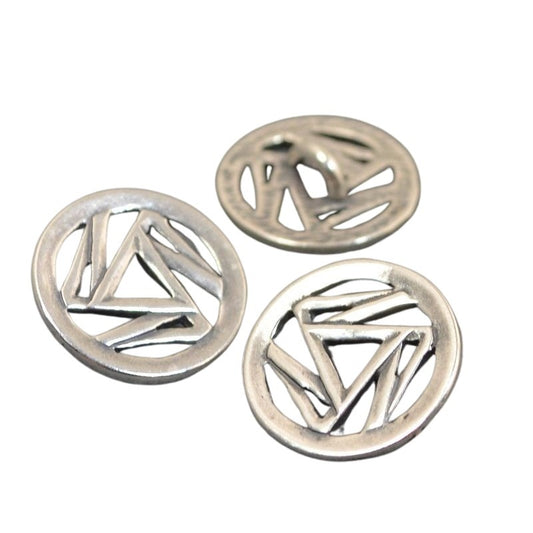 Metal Buttons -  Triskelion - Antiqued Silver