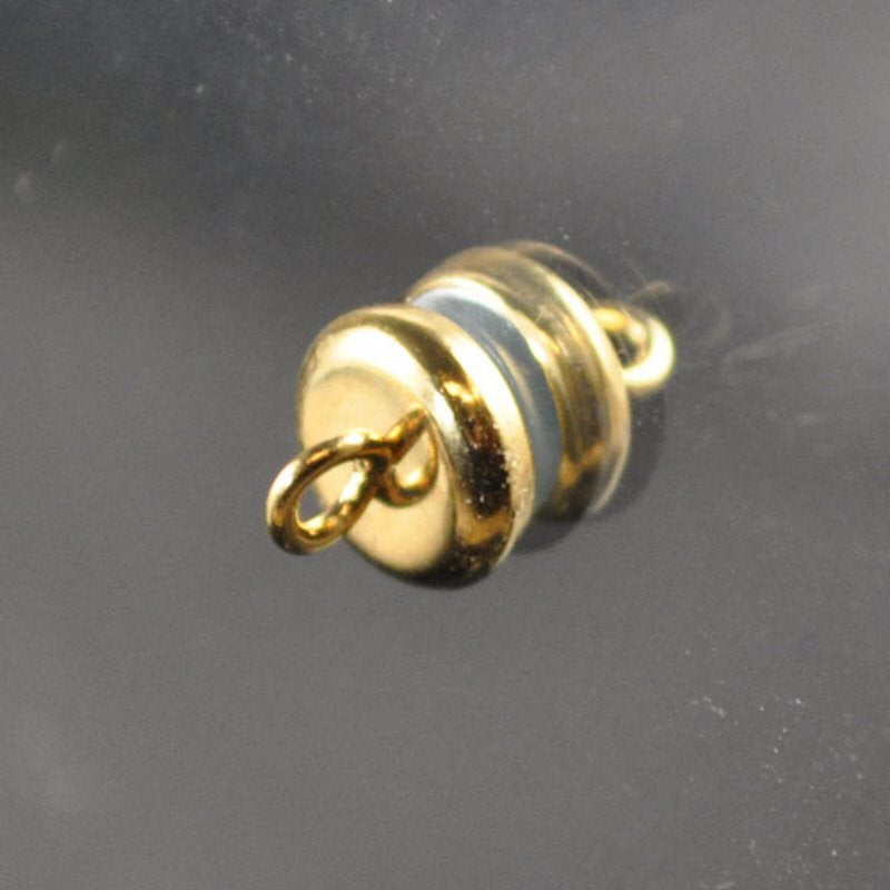 Magnetic Clasp Basic Flat Round - 6mm - Bright Gold Plated (6)