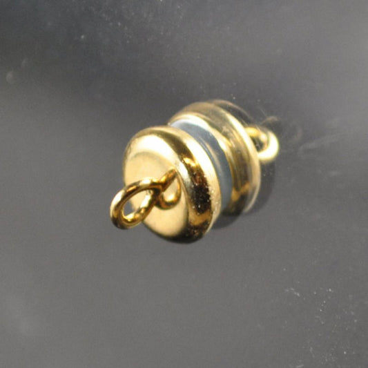 Magnetic Clasp Basic Flat Round - 6mm - Bright Gold Plated (6)