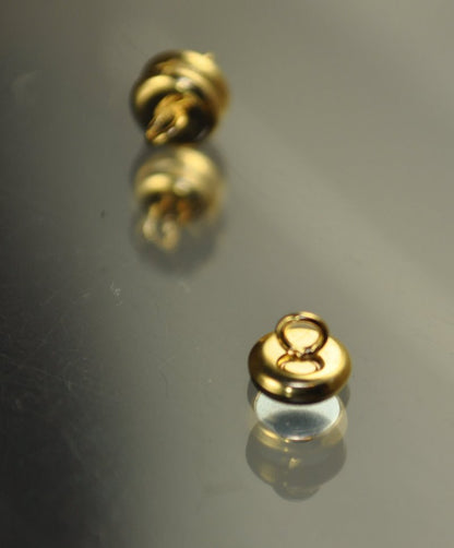Magnetic Clasp Basic Flat Round - 6mm - Bright Gold Plated (6)