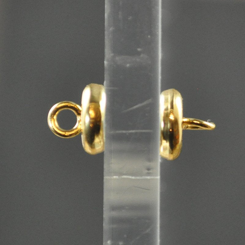 Magnetic Clasp Basic Flat Round - 6mm - Bright Gold Plated (6)