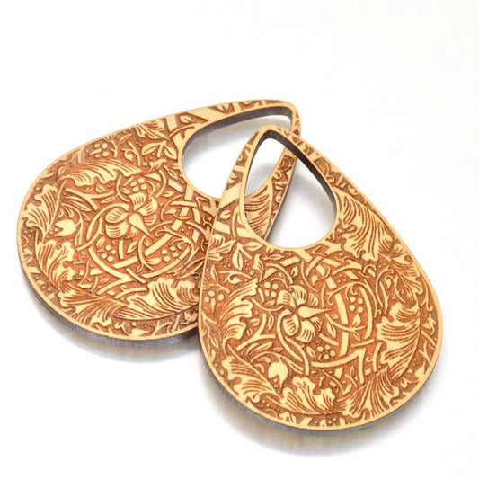 Pendant -  Cherry Wood Drop Pendant - Victorian