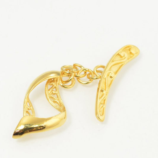 Toggle Clasp -  Twisted Loop - Goldplated