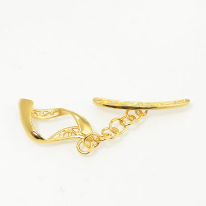 Toggle Clasp -  Twisted Loop - Goldplated
