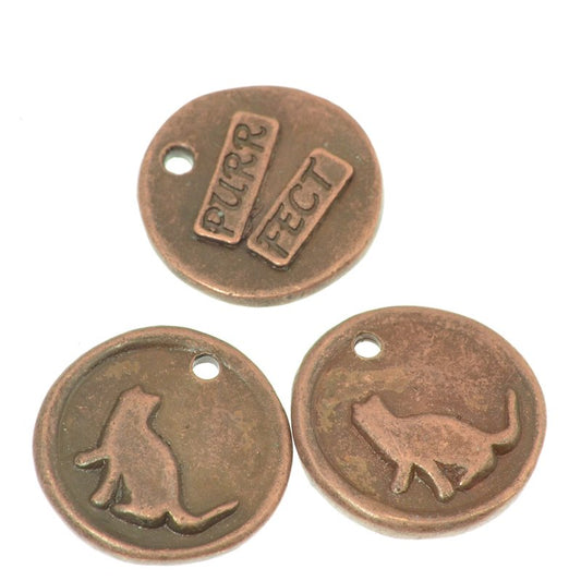 Purrfect Cat Pend   Ant Copper Each