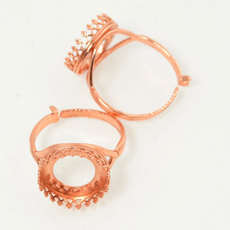 Rivoli Setting - ID 14mm Crown Bezel Ring - Bright Copper