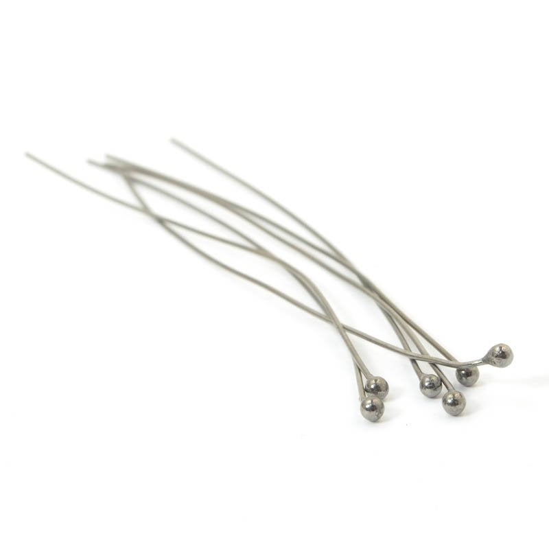 Headpin - 3in Ball - Antiqued Silver (20)
