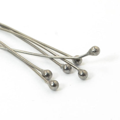 Headpin - 3in Ball - Antiqued Silver (20)