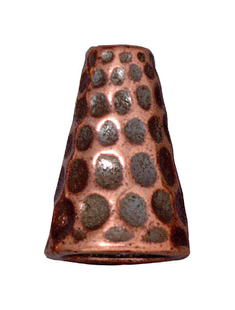 Cone Tall Hammered - 12.5mm - Antiqued Copper