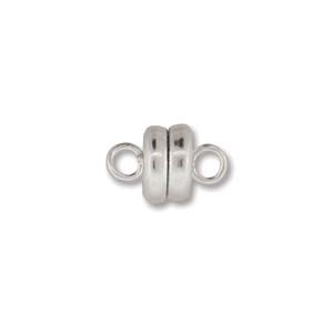 Magnetic Clasp Basic Flat Round - 6mm - Silver Plated (6)