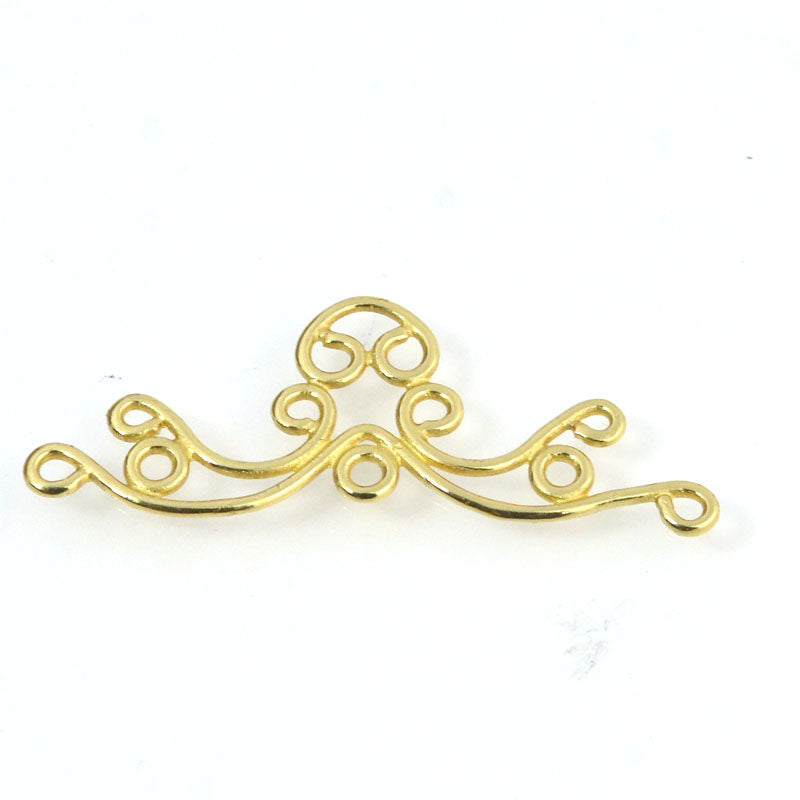 Link / Connector - Friendly Octopus - Bright Brass