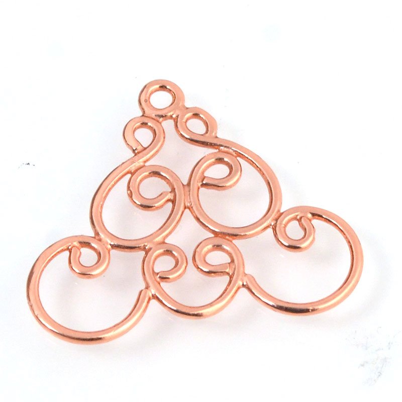 Link / Connector - Whirly Curly - Bright Copper