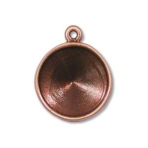 Rivoli Setting - 12mm Smooth Bezel - Antiqued Copper